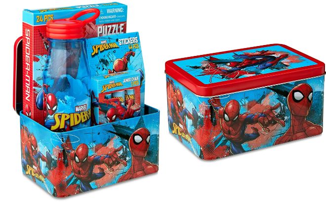 Spiderman Tin Box Valentines Gift Set