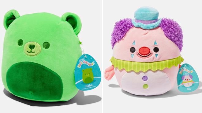 Squishmallows Blacklight Gobo and Noy Plush Toys