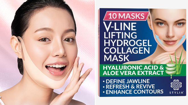 Stylia V Line Lifting Collagen Face Mask 10 Pack