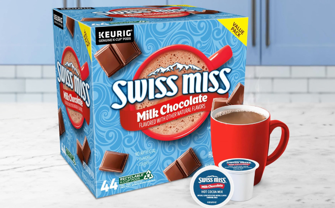 Swiss Miss Milk Chocolate Hot Cocoa Keurig K Cup Pods 44 Count