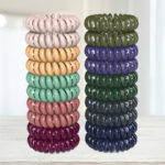 Teqifu 20 Count Elastic Hair Ties on a Table