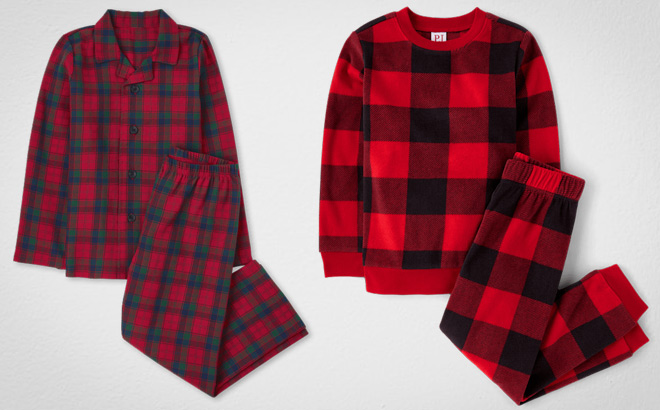 The Childrens Place Kids Plaid Flannel Pajamas