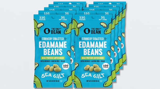 The Only Bean Crunchy Dry Roasted Edamame Snacks 10 Pack