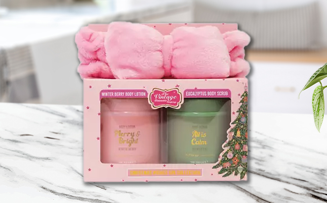 The Vintage Cosmetic Company Christmas Wishes Spa Collection Set