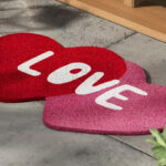 Threshold Valentines Day Heart Shaped Coir Doormat