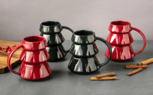 Thyme Table Tree Shape Ceramic Mugs