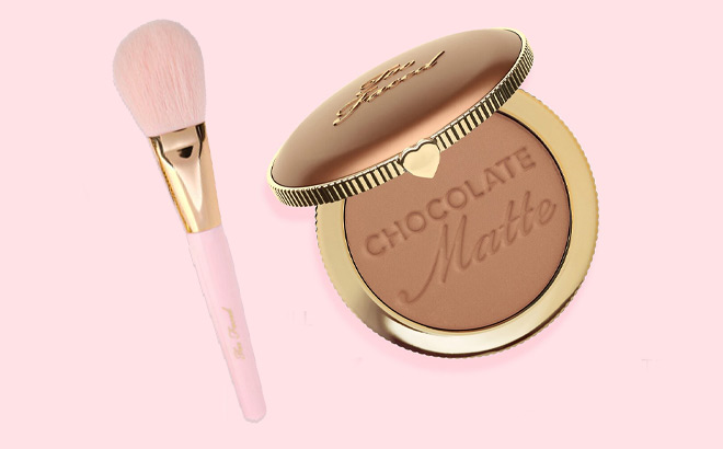 Too Faced Chocolate Soleil Matte Bronzer Powder Brush Set