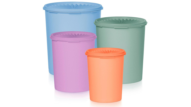 Tupperware 8 piece Heritage Tall Canister Set