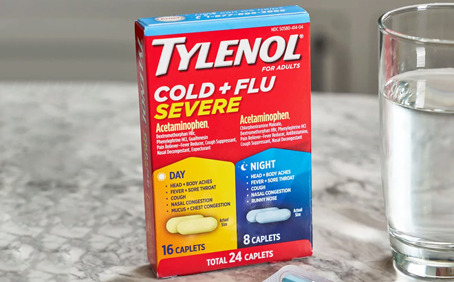 Tylenol 24 Count Cold Flu Severe Day Night Caplets