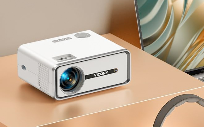 VIZONY Mini Projector with WiFi and Bluetooth