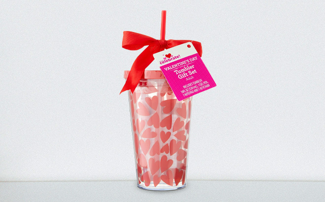 Valentines Day Red Conversation Heart Tumbler