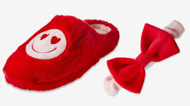 Valentines Day Slipper and Headband Set 1