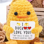 Valentines Gift Knitted Cute Duck