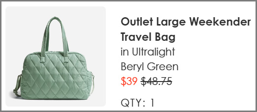 Vera Bradley Outlet Large Weekender Travel Bag at Checkout