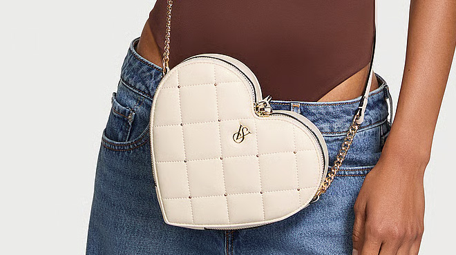 Victorias Secret Heart Crossbody Bag