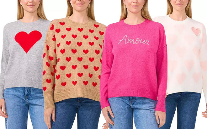 Vince Camuto Womens Valentines Day Sweaters