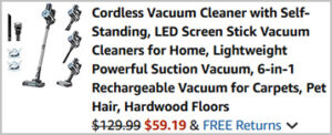 Vipsun Cordless Stick Vacuum Cleaner Screenshot