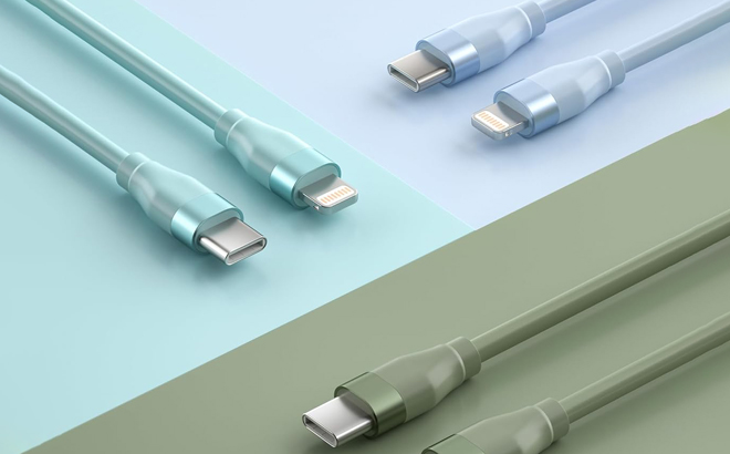 WQK USB C to Lightning Cable 3 Pack