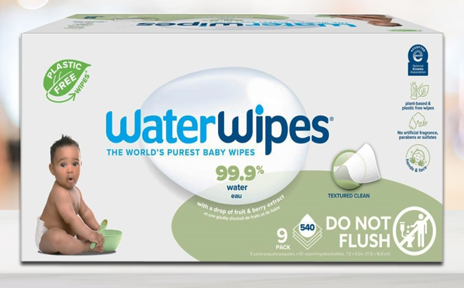 Water Wipes Textured Clean Baby Wipes Box