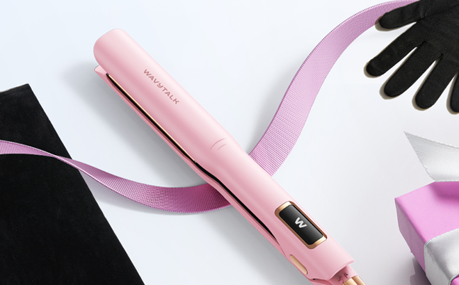 Wavytalk 2 in 1 Hair Straightener on a Table