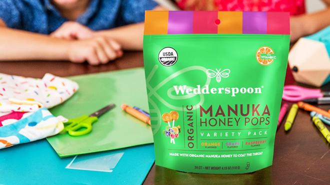 Wedderspoon Organic Manuka Honey Lollipops 24 ct