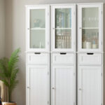 White Olvera Linen Cabinet