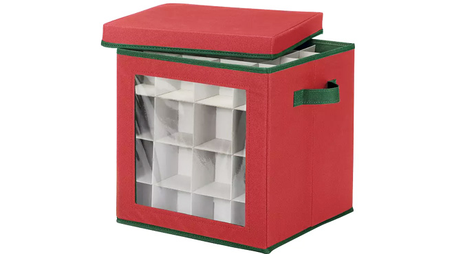 Whitmor Christmas 64 Ornament Cube Storage Box