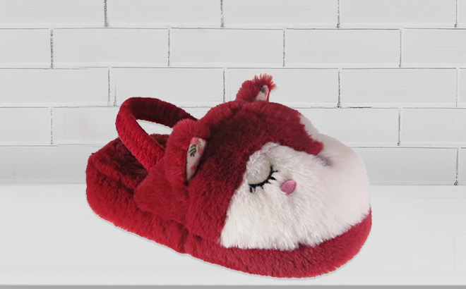 Wonder Nation Girls Fox Plushie Slippers