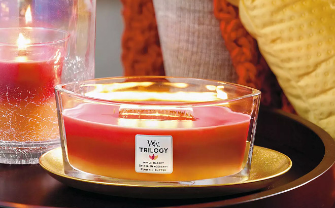 Woodwick Ellipse Autumn Harvest Trilogy Scented Candle