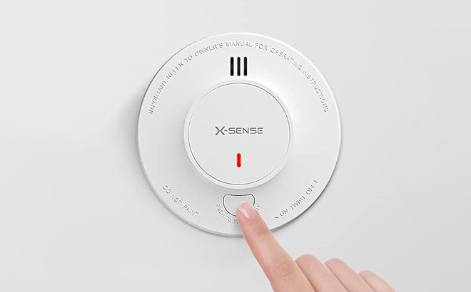 X Sense Smoke Alarm on the Wall