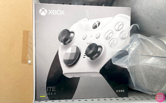 Xbox Elite Series 2 Core Wireless Controller Box on a Shelf