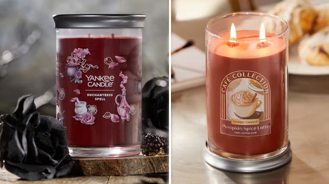 Yankee Candle Enchantress Spell and Pumpkin Spice Latte