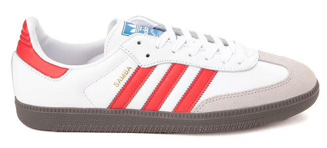 adidas Samba OG Athletic Shoe Cloud White Better Scarlet