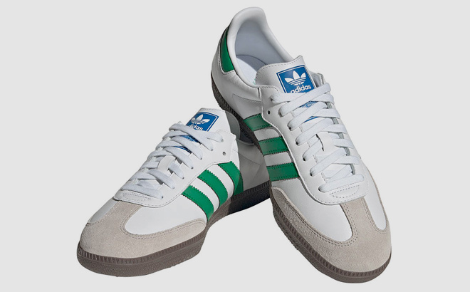 adidas Samba OG Athletic Shoe Cloud White Green