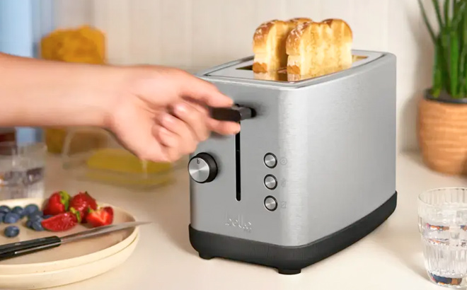 bella PRO 2 Slice Toaster with Extra Wide Slots Stainless Steel