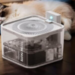 Cat Drinking Fountain with Motion Sensor