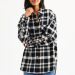 Sonoma Womens Oversized Boyfriend Flannel