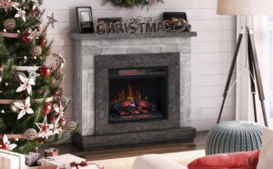 Electric Fireplace Wall Mantel