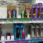 Hair Brushes on a Shelf