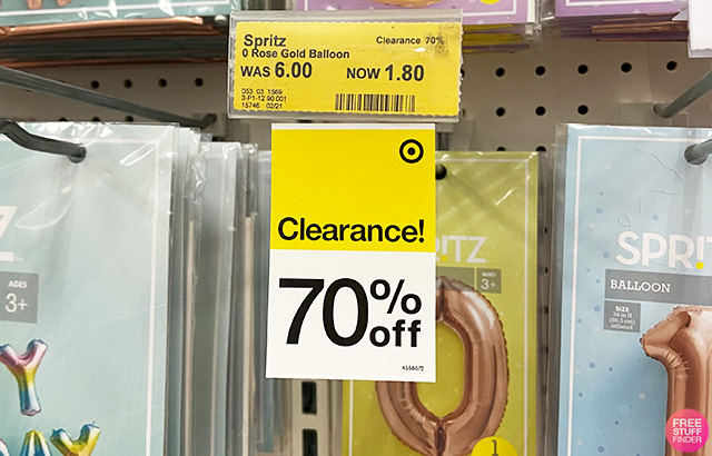 70 Percent Off Clearance Tag at Target
