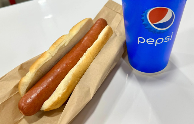 A Hot Dog and Soda at Costco