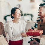 Sisters Exchanging Gifts